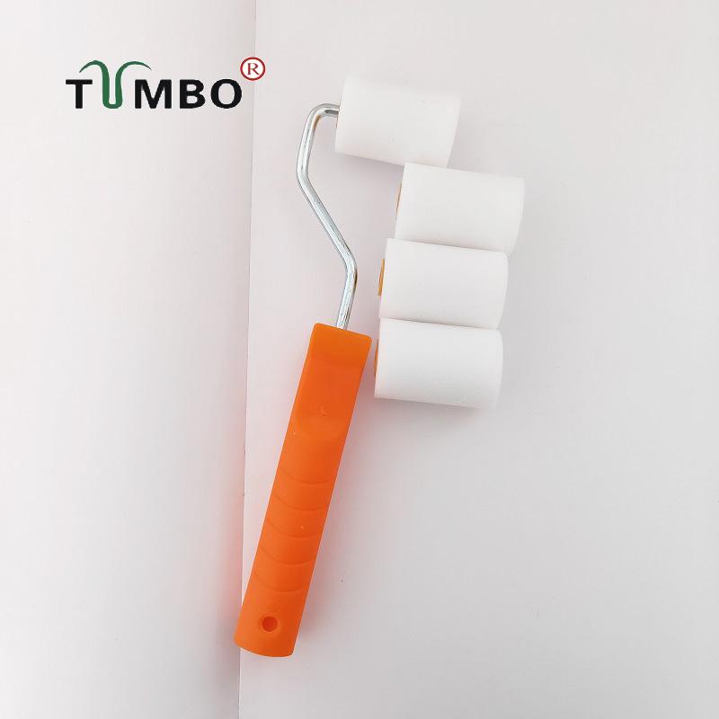 2-4 Inch Water-Based Sponge Roller Brush - No-Shed Latex Paint, Touch-Up & Corner-Free Wall Painting