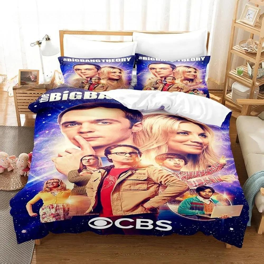 The Big Bang Theory Sängkläder Set Enkel Twin Full Queen King Size Sängset Aldult Pojkar Sovrum Påslakanset 3D Tryck Anime