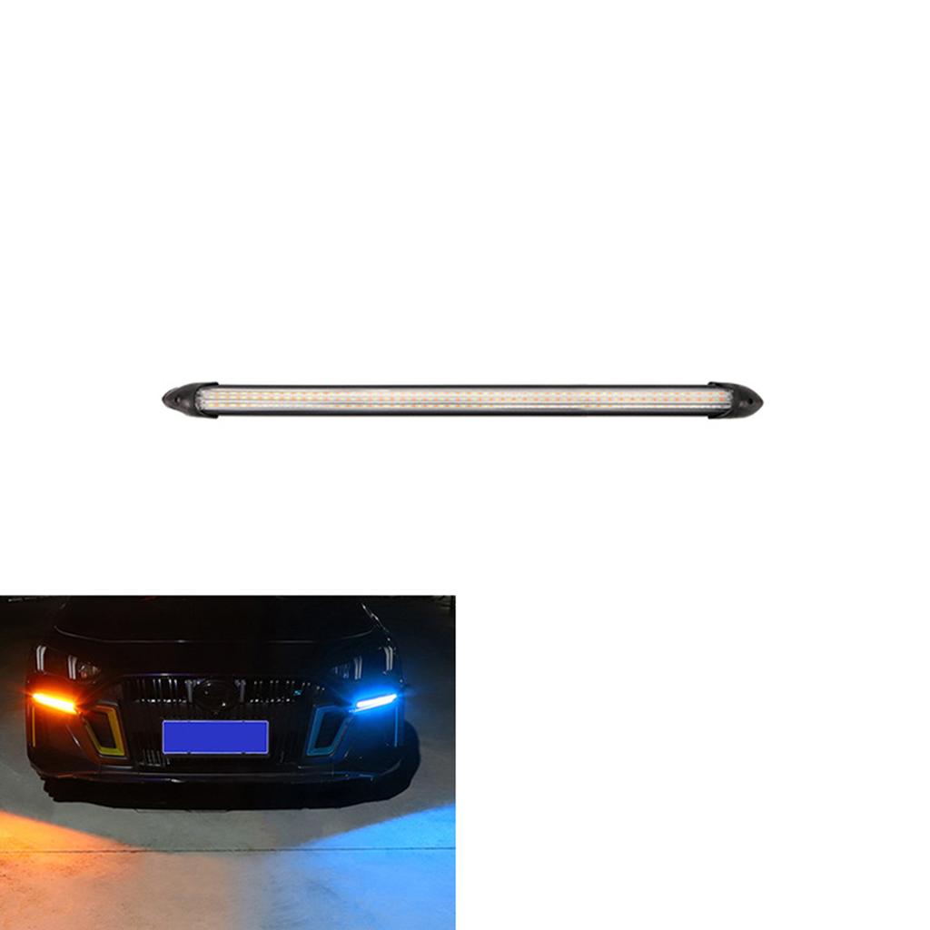 LED DRL Car Daytime Running Light Flexible Waterproof Strips Auto Headlight Turn Signal Brake Flow Light 12V