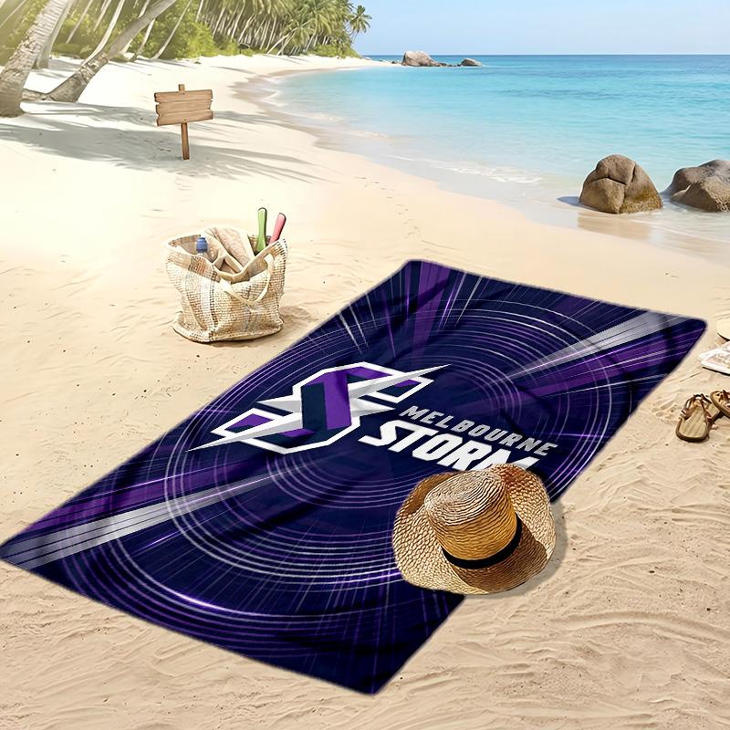 Melbourne Storm Print Strandtuch Weich Tragbar Schnell?Trockenes Handtuch für Pool Sommerurlaub Outdoor Sport