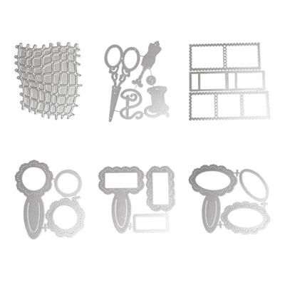 Matrizes de Corte de Metal Moldura de Grade DIY Artesanato Aço Carbono Modelo de Embossing Estêncil Scrapbooking para Cartão Recortes de Matriz Molde
