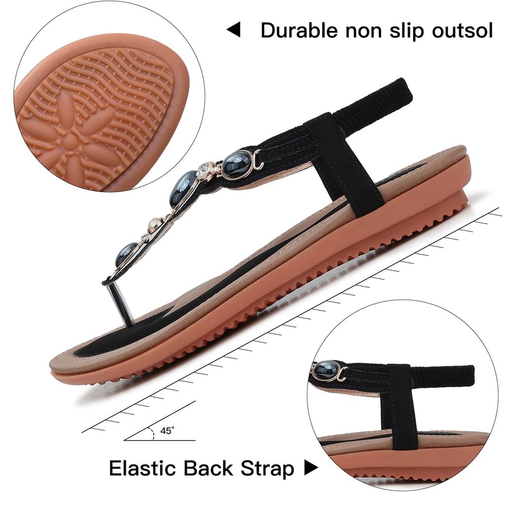 Summer women's comfortable, casual, fashionable flat bottomed beach sandals