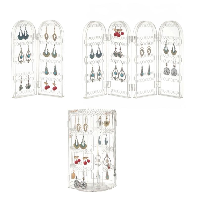Acrylic Jewelry Display Stand Foldable Accessories Holder Decorative Storage Solution For Women Home Decoration