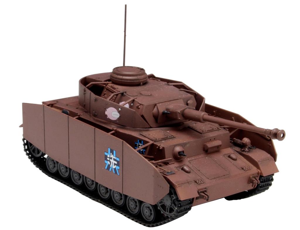 PLATZ Girls Panzer the Movie IV Tank Modified Anglerfish Team Scale Plastic Model & D-Type (H-Type Specification) 1/72 GP72-4