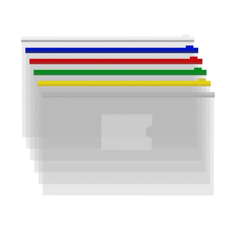 Bingyu PVC Zipper File Bag (20 Pack) A5