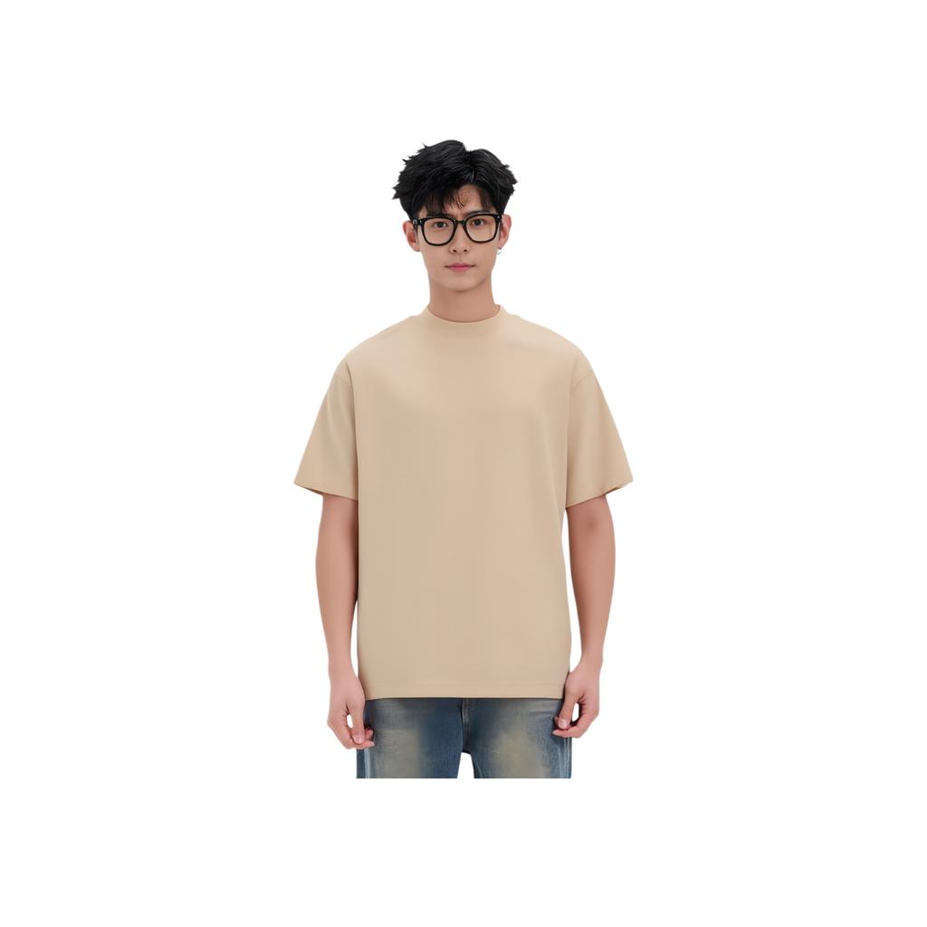 Calvin Klein SS23 Simple Patch Cotton Crew Neck T-Shirt Men Tops Khaki J323258-ACI