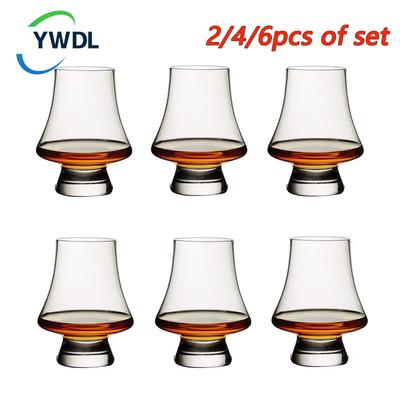 2/4/6 szt. Kryształowe Szklanki do Whiskey Zestaw 250ml Przezroczyste Bezołowiowe Szklanki do Picia Szkocka Likiery Barowe Szkło Piwo Alkohole Wino Kieliszki