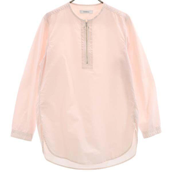 

неиспользованная рубашка Johnbull с длинным рукавом и половинной молнией S светло-розовая с эффектом овердай пуловер мужская б/у