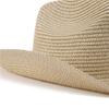 Retro One-Word Top Top Hat Western Cowboy Straw Hat Versatile Jazz Hat Spring And Summer Men'S And Women'S Outdoor Sun Hat