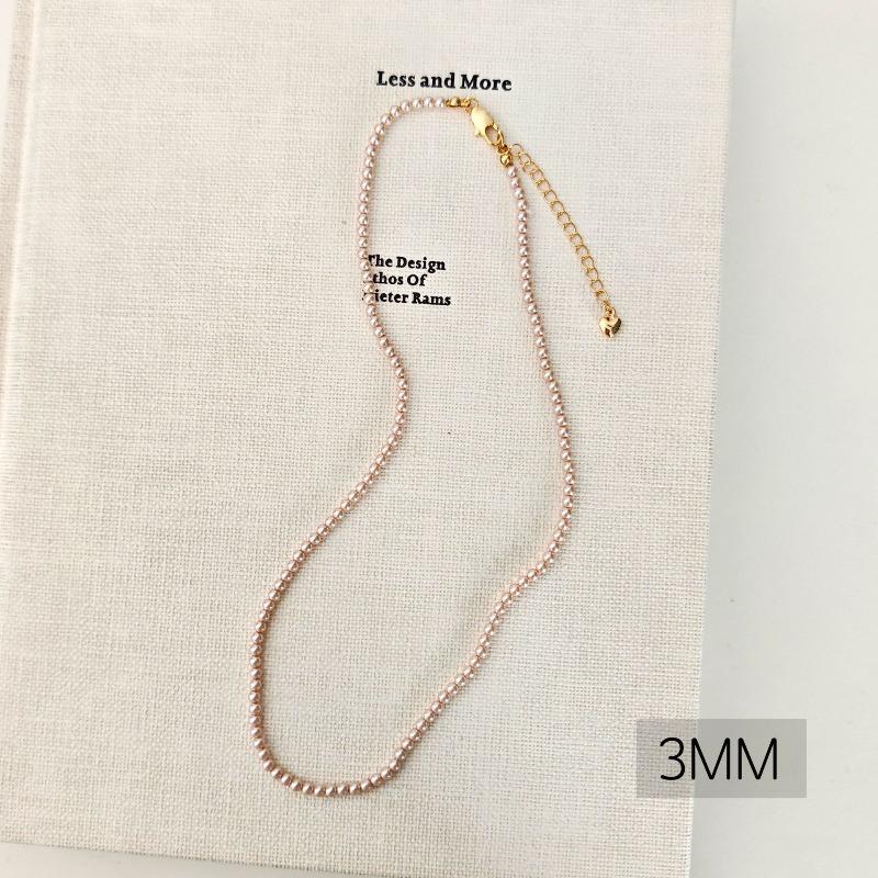 French round Shijia pearl necklace New Internet celebrity necklace Sweater chain Literary retro fashion necklace