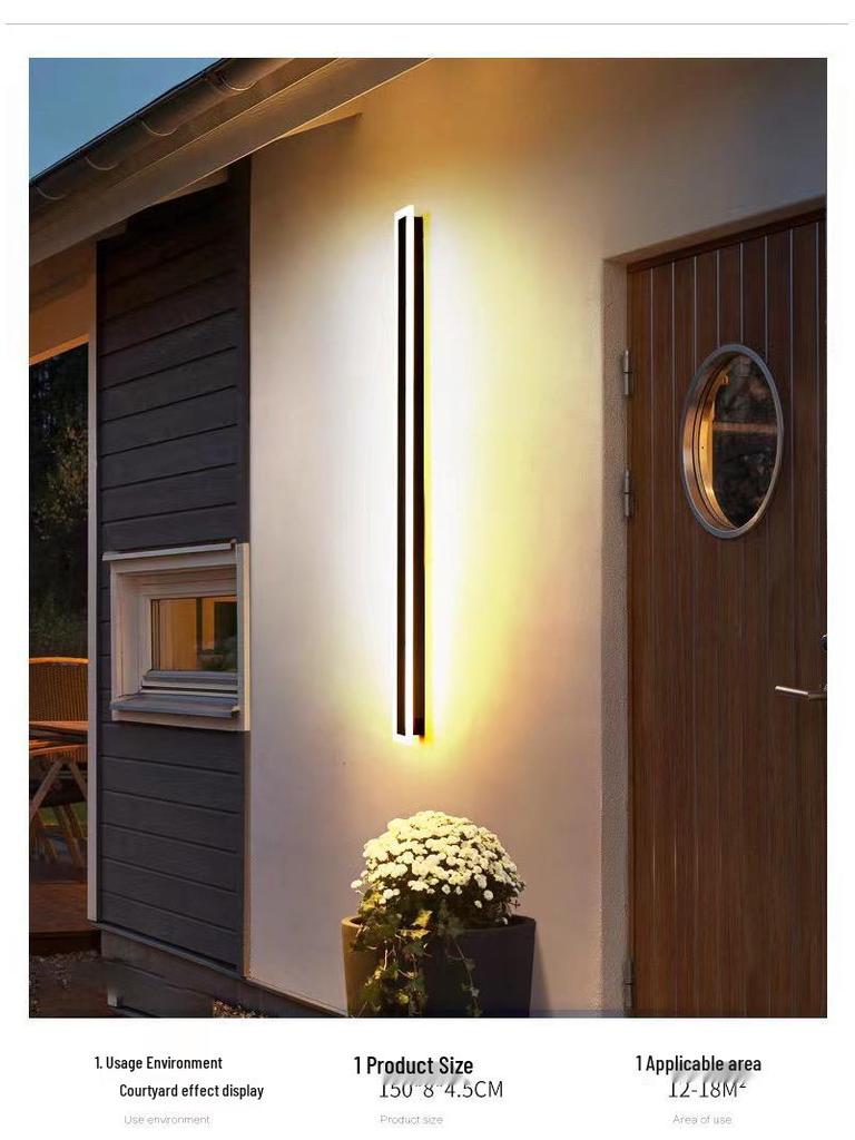 Waterproof LED Outdoor Wall Light for Courtyard, Balcony, and Villa