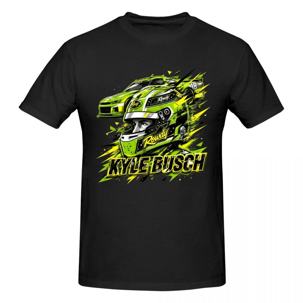 Kyle Busch 18 Racing Rowdy Rip Funny T Shirts Graphic Y2k Pops Quality T Shirts For Unisex Wounisex Clothing