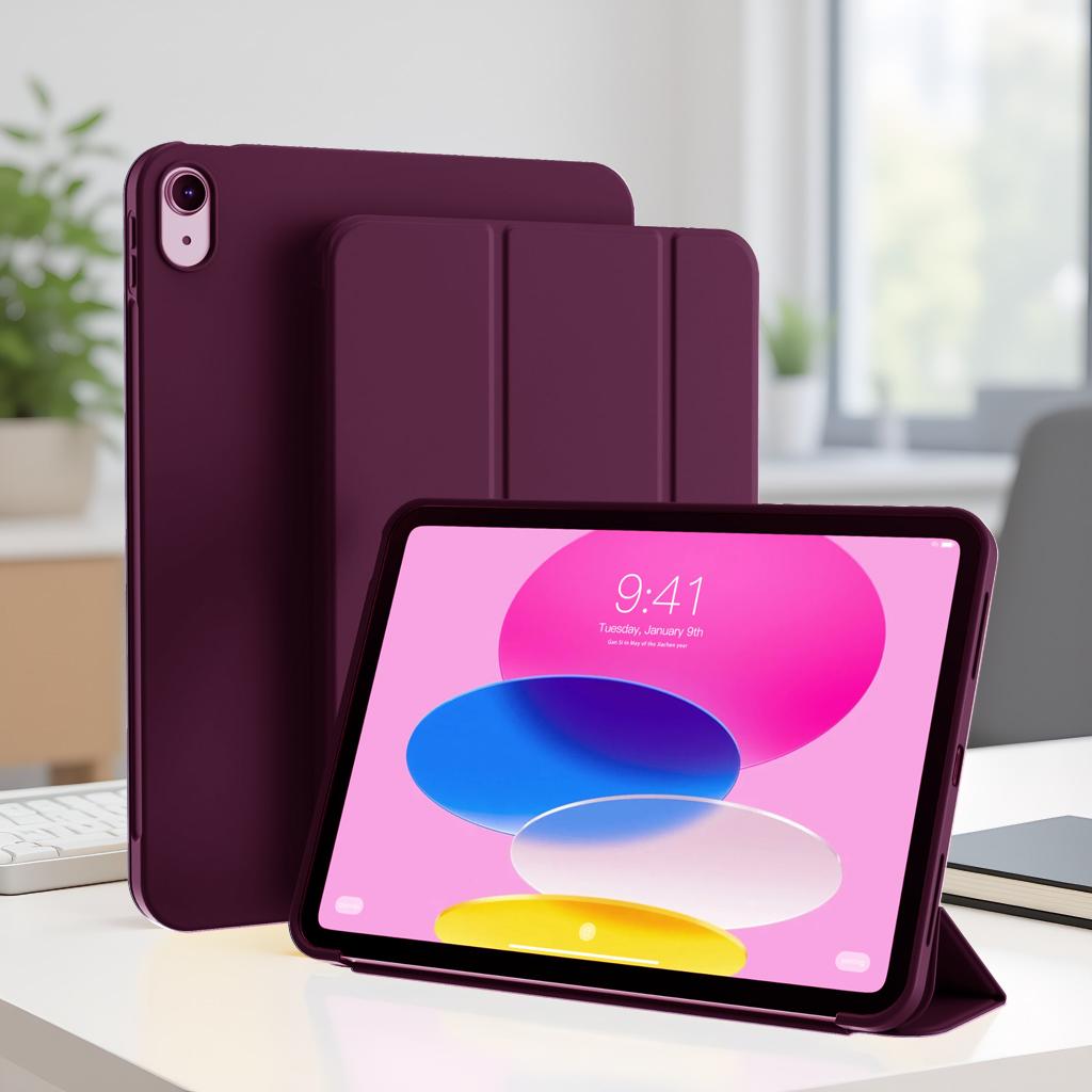Case for iPad (A16) 11 11th Generation /10th Generation 10.9 Tri-fold Stand Flip Cover with Soft TPU Back Shell