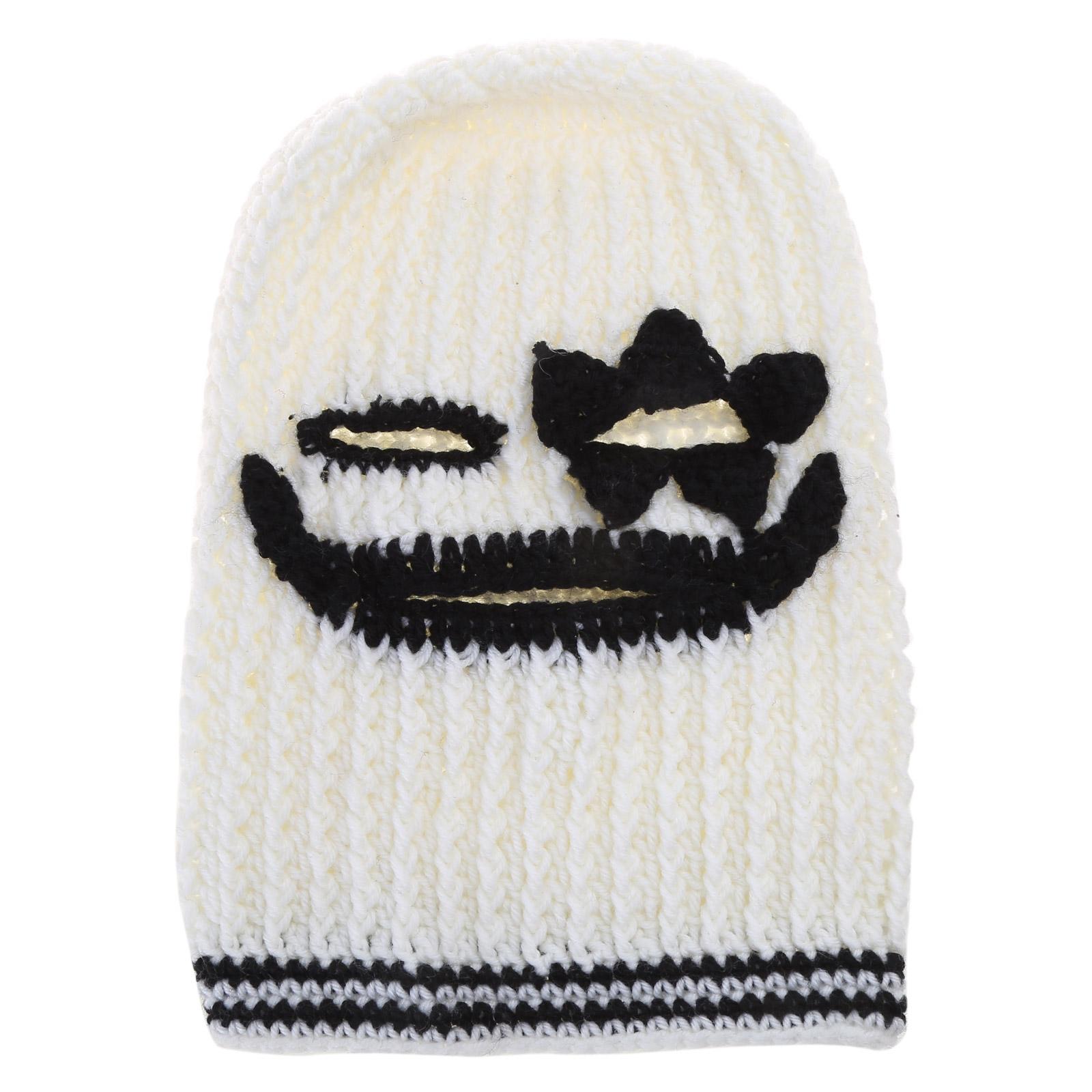 

Модная вязаная шапка для женщин и мужчин, ручной вязки, шапка-балаклава, шапка-бини для девочек и мальчиков, маска для вечеринки, шляпа, новинка, аксессуары для взрослых 5