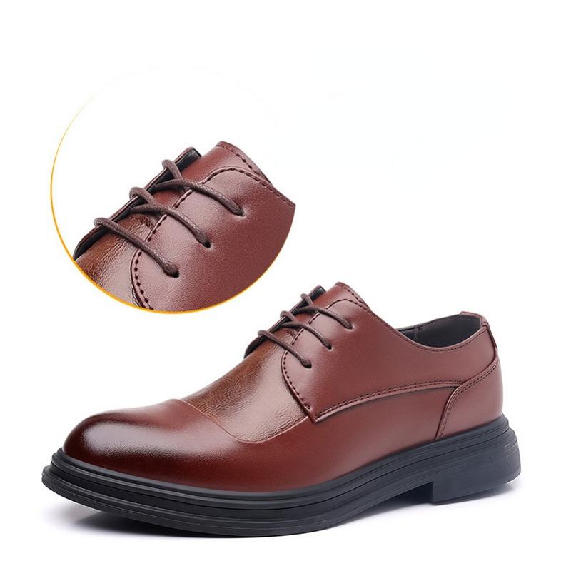 Fashion Luxury Men Dress Leather Shoes Elegant Slip On Mens Casual Oxford Shoes Moccasin Male Footwear Pointed Toe Shoes for Men Autumn