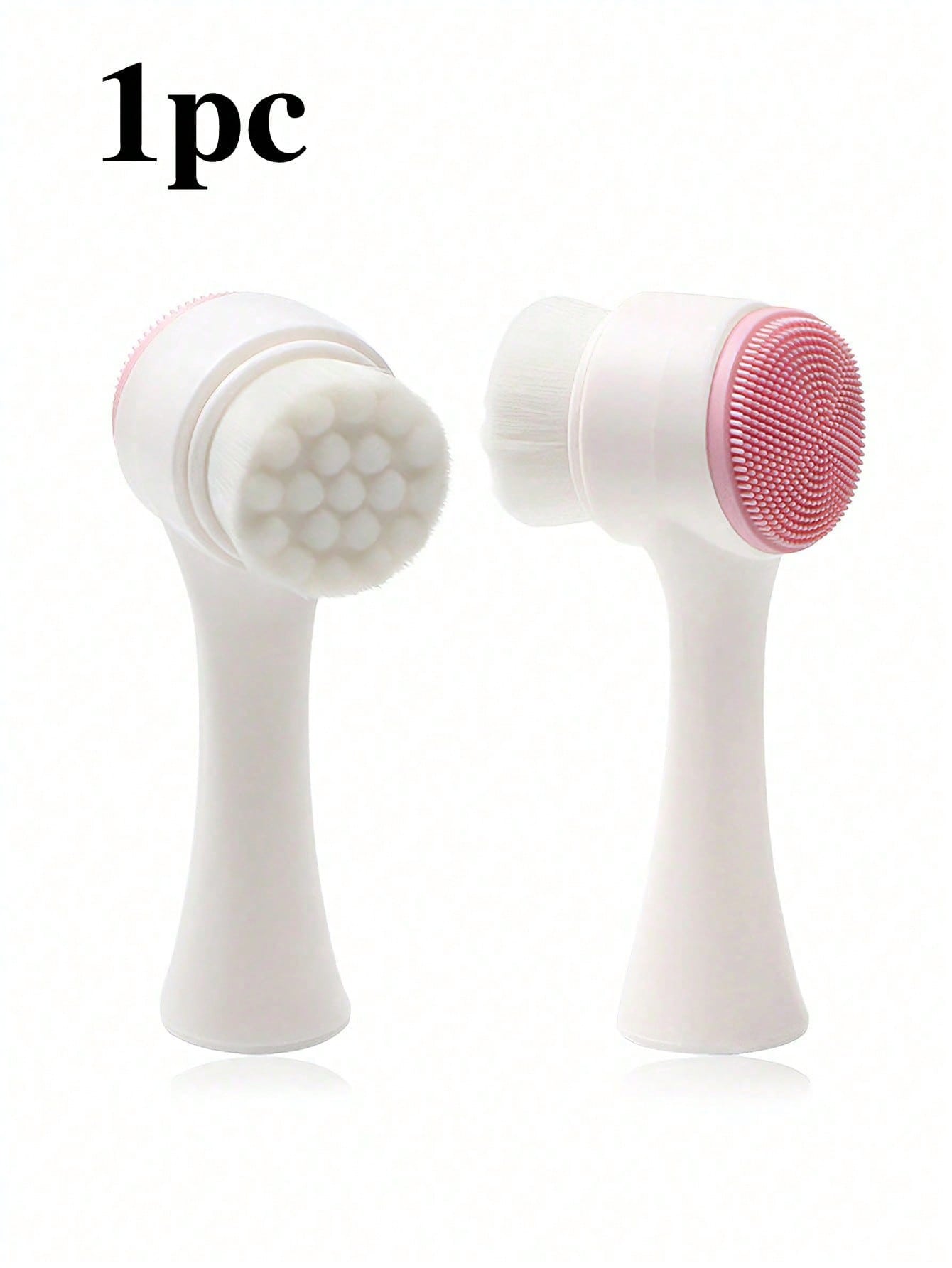 1pc Soft Facial Cleansing Brush, 2 In 1 Face Cleaning Brush, Facial Exfoliating Pore Deep Cleansing Brush разноцветный