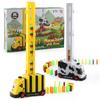 Children'S Educational Building Block Bee Cow Domino Small Train Diy Automatic Drop Electric Toy Car