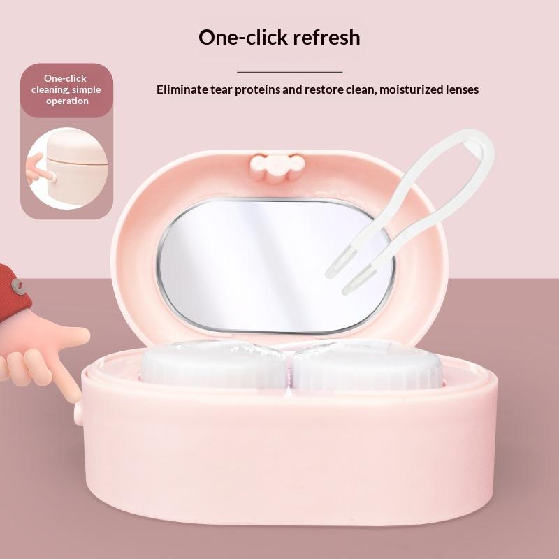 1Pcs Removable Portable High Frequency Vibration Contact Lens Cleaning For Contact Lens Care Ultrasonic Contact Lenses Cleaner