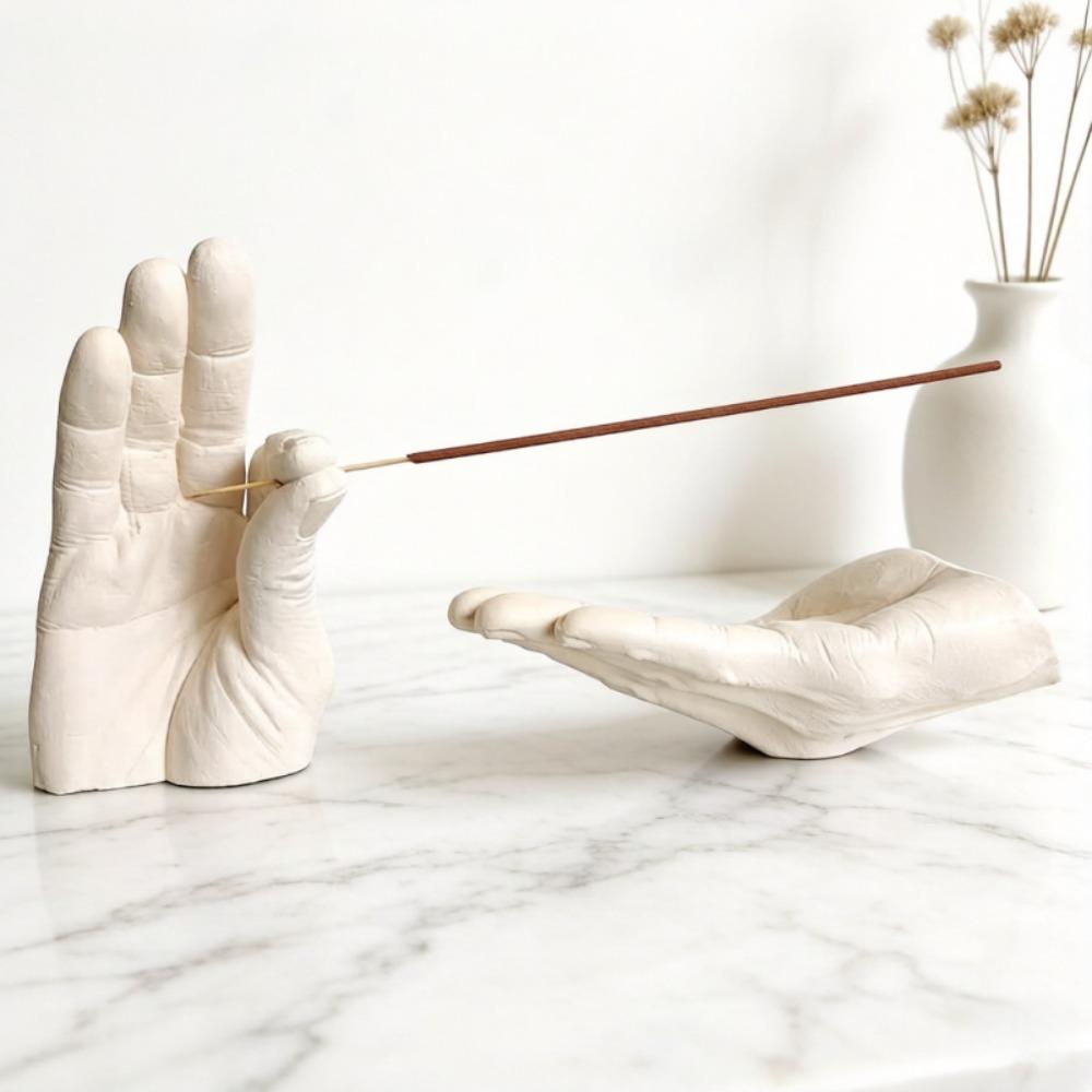 Decorative Palm Shape Incense Holder Resin Gesture Aromatherapy Incense Censer Spa