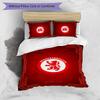 Middlesbrough FC Printed 3PCS Bedding Set Breathable Duvet Cover with Pillowcases Decorative Bed Linen for Bedroom Home