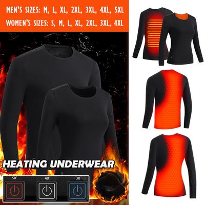 Sous-vêtements chauffants d'hiver pour hommes, lavables, chauffants électriques USB, doublés de polaire thermique
