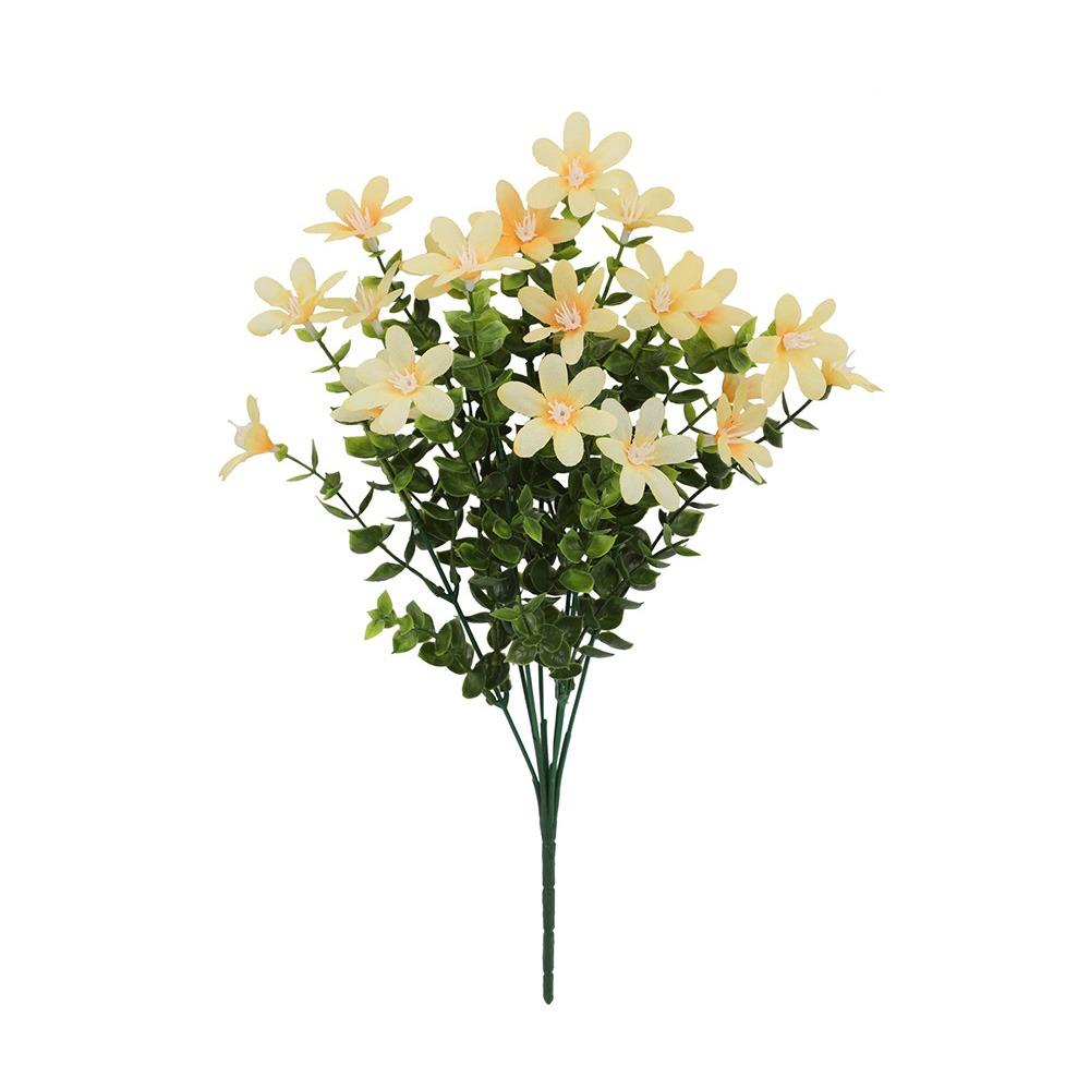 Multicolor Simulation Flower Silk Petals Faux Flower Desktop Ornament