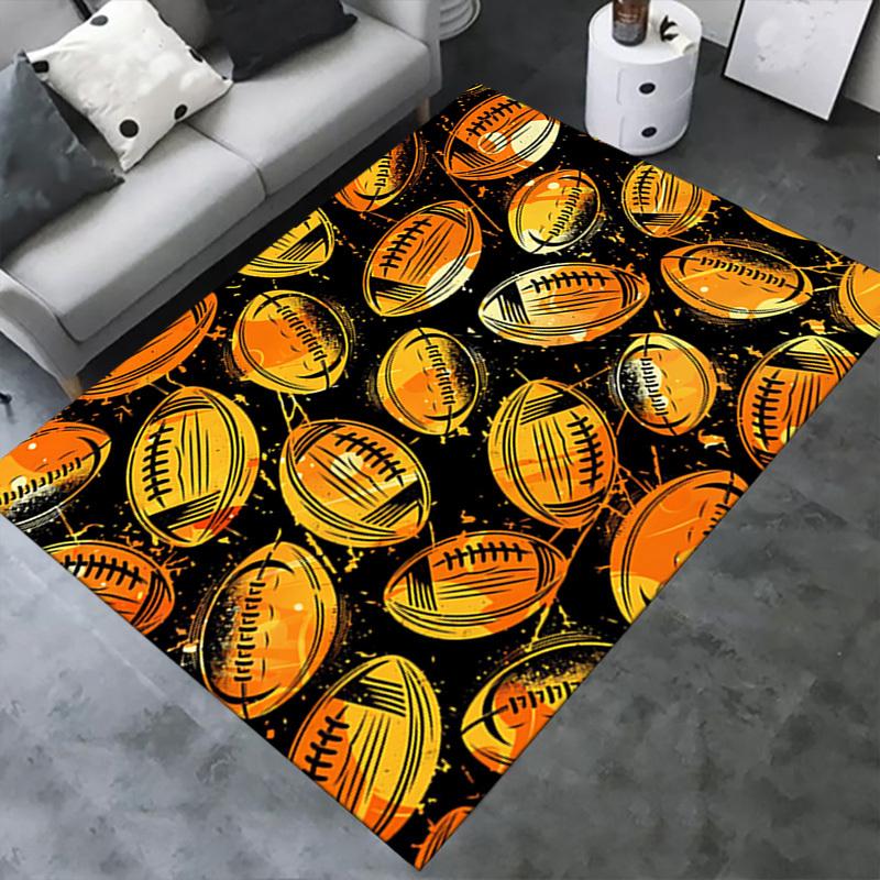 Office Carpet: Football Patterned Sofa Rug for Chair Protection