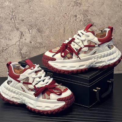Modische trendige Dad-Schuhe, modische und individuelle Freizeitschuhe, atmungsaktiv mit dicker Sohle, vielseitige Sportschuhe für Herren b35