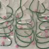 2024 Nouvelle Tendance Vintage Résine Acrylique Rose Cœur d'Amour Vert Collier Perlé pour Femmes Bijoux Esthétiques Mode Accessoires de Cou