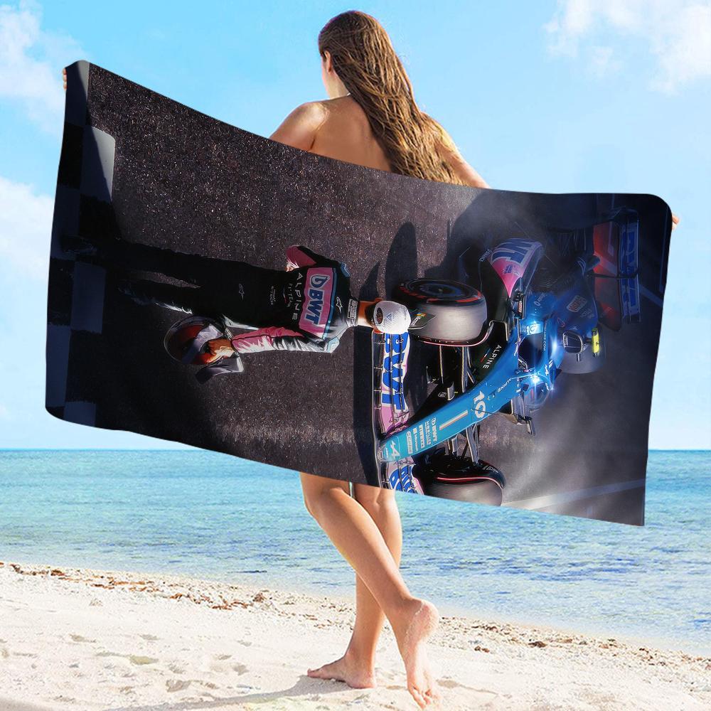 Racing Car F1 Pattern Towel Microfiber Beach Towel Absorbent Quick Dry Soft Yoga Swimming Resort Mountain Climbing Towel