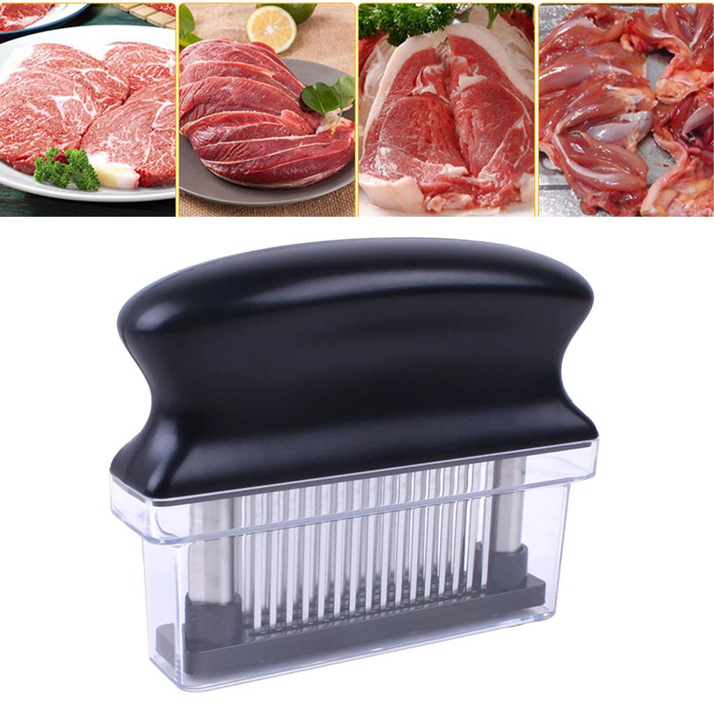 Fleischzartmacher Schwein Rindfleisch Steak Nadel 48 Klingen Zartmacher Werkzeug für Küche Kochen Schwarz