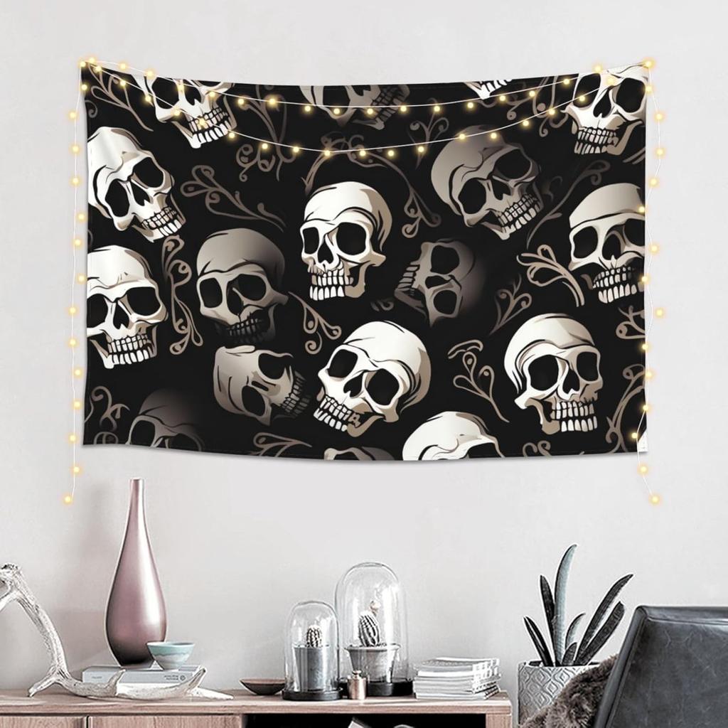 Tapestry Wall Hanging For Bedroom Aesthetic Wall Mural Tapestries Art Backdrop Skulls Tapestries Landscape Poster Tapestry For