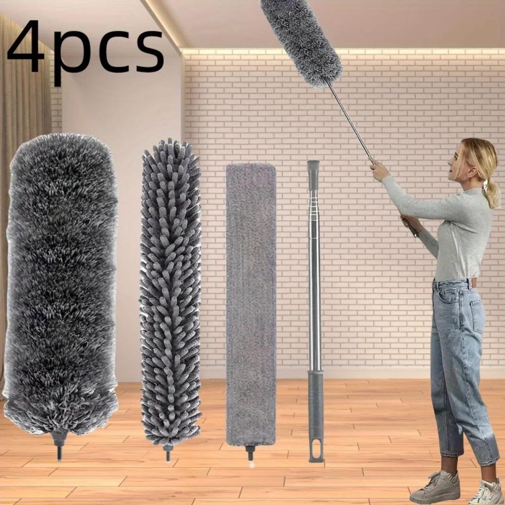 Chicken Feather Duster, Household Ultra Long Dust Remover, Household Cleaning and Sweeping Dust Duster, Extendable Pole