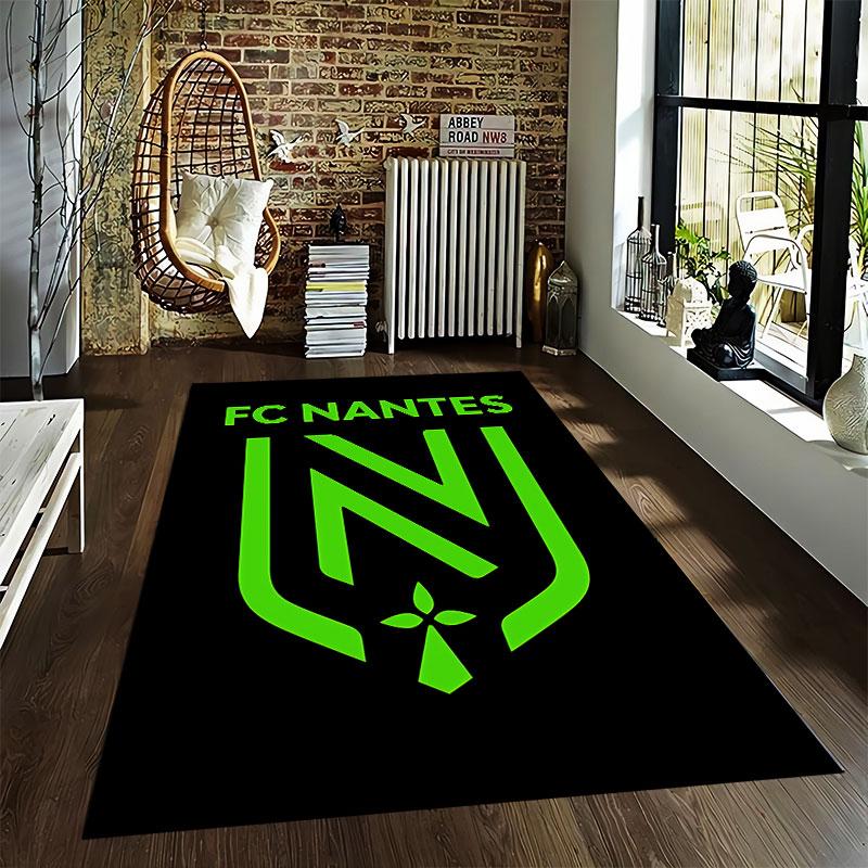 FC Nantes Green Logo Carpet suitable as a non-slip mat for the living room or bedroom sofa