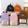 Vierteiliges Rucksack-Set Kinder-Schüler-Cartoon-Schultasche Damen Multifunktionaler Rucksack