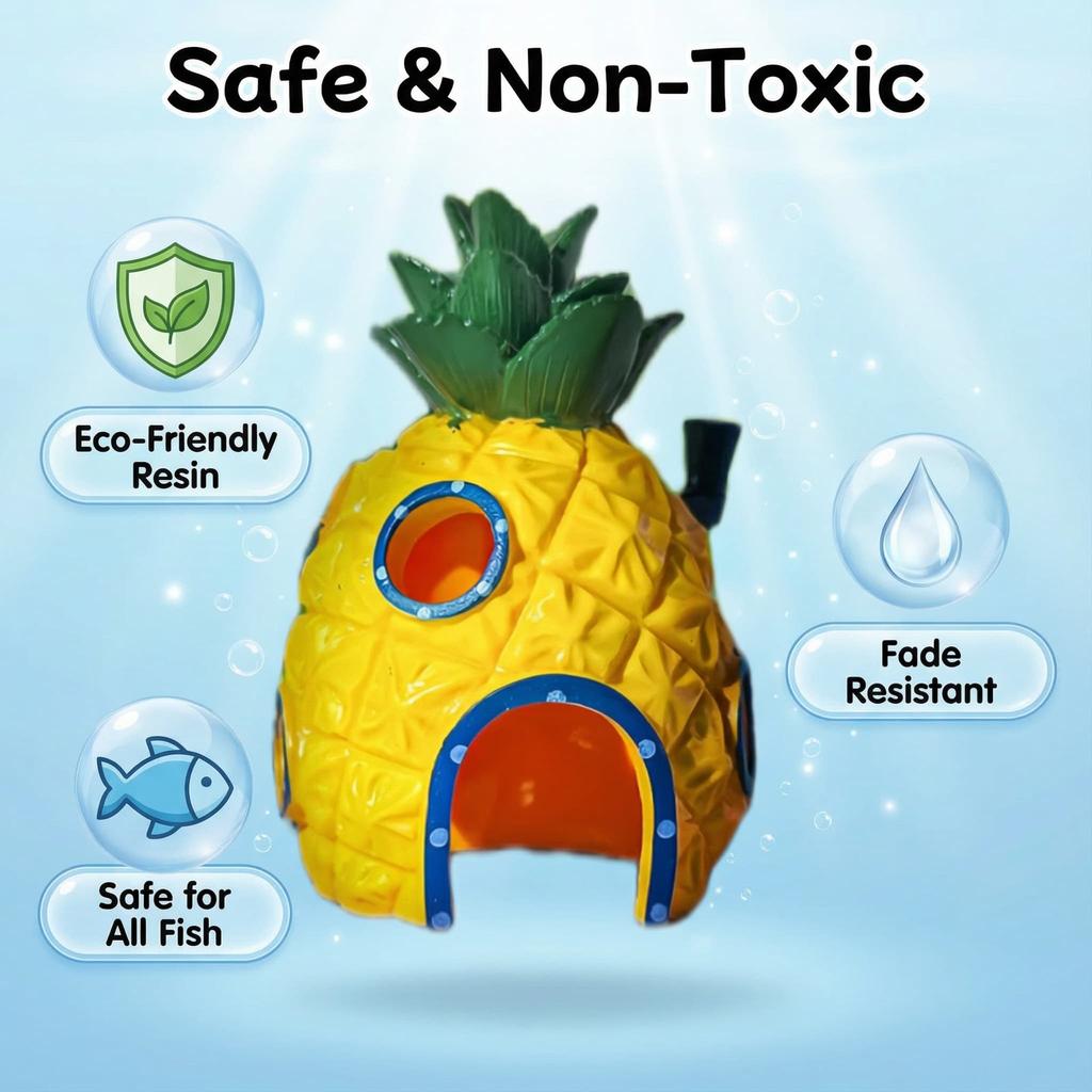 Aquarium decoration pineapple house