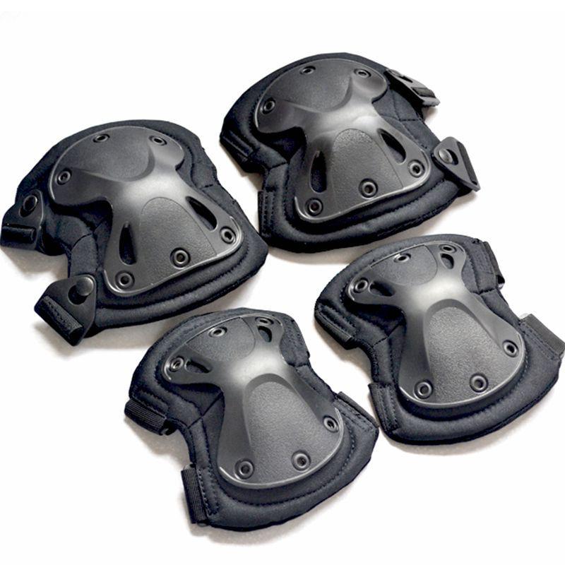 King Kong Knee and Elbow Pads Set: Military-Style Protective Gear for Cycling and Sports, 4-Piece Set