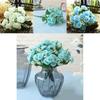 Vibrant 15 Heads Fake Rose Silk Flower Bouquet Ideal For Home And Party Decoration