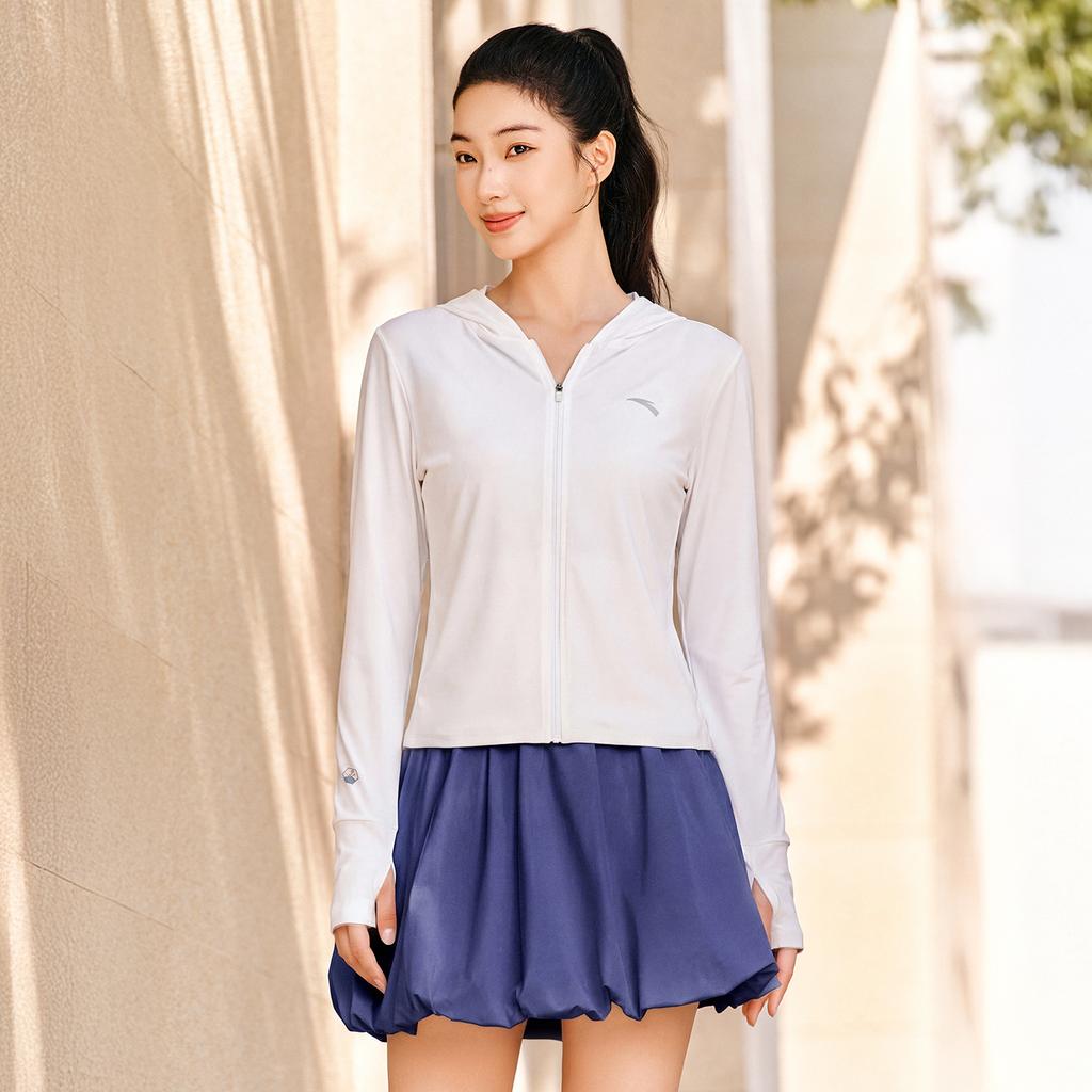 Anta Knitted Sports Jacket Women tops Paper-White 962627703-1