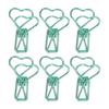 100pcs   Clips Cute Cartoon Heart Shape Metal Hollowed   Tail Clips Paper Clamps   Supplies
