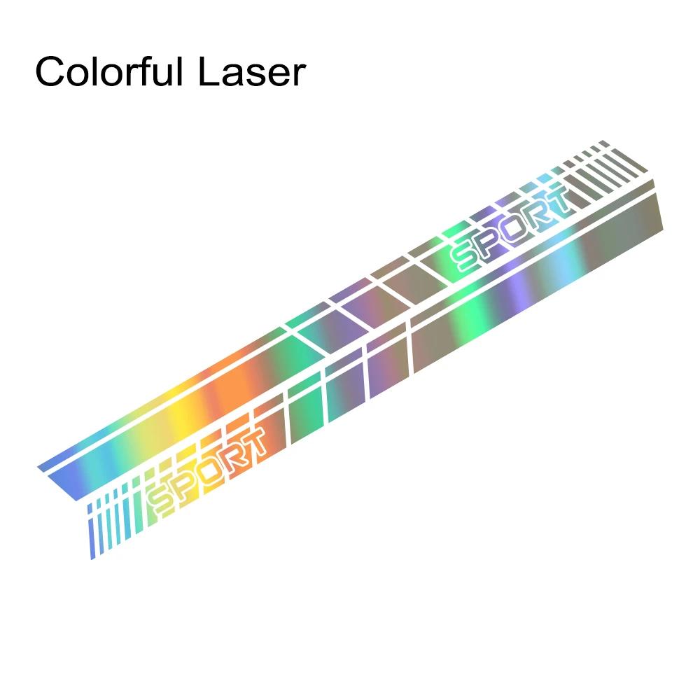 

2PCS Sport Style Car Door Side Skirt Long Stripe Stickers Racing Car Vinyl Decals Self-Adhesive Auto Body Decoration Accessories
