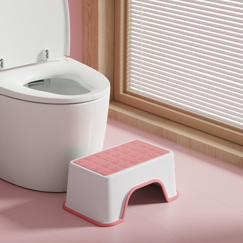 Children Step Stool Non-Slip Durable Plastic Footrest Lightweight Compact Size for Bathroom Kitchen Use
