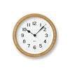 Lemnos Wall Can Be Hung or Comes with Natural Color Wood MIKI NT Lemnos Clock, Placed, Stand, Analog, Miki, Zelkova, Base, NY12-06