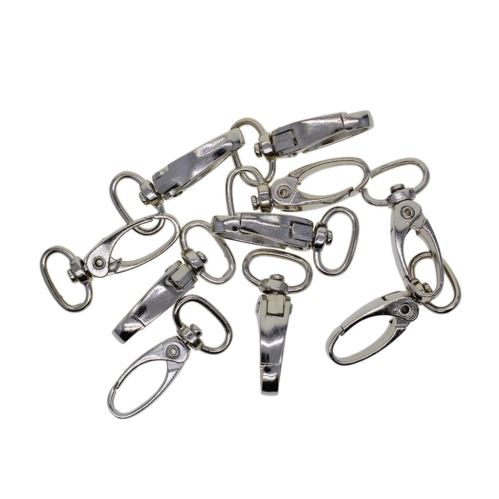 10 Nøkkelbånd Krok Swivel Snap Hummer lås Clips nøkkelring smykker Funn