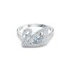 Tanzender Schwan Kristall Inlay Ring Damenringe Weiß 5534842+5520712+5534843