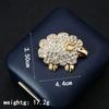 Shiny Rhinestone Sheep Brooch Faux Pearl Lapel Pin Gifts Cardigan Clip  Clothing Accessories