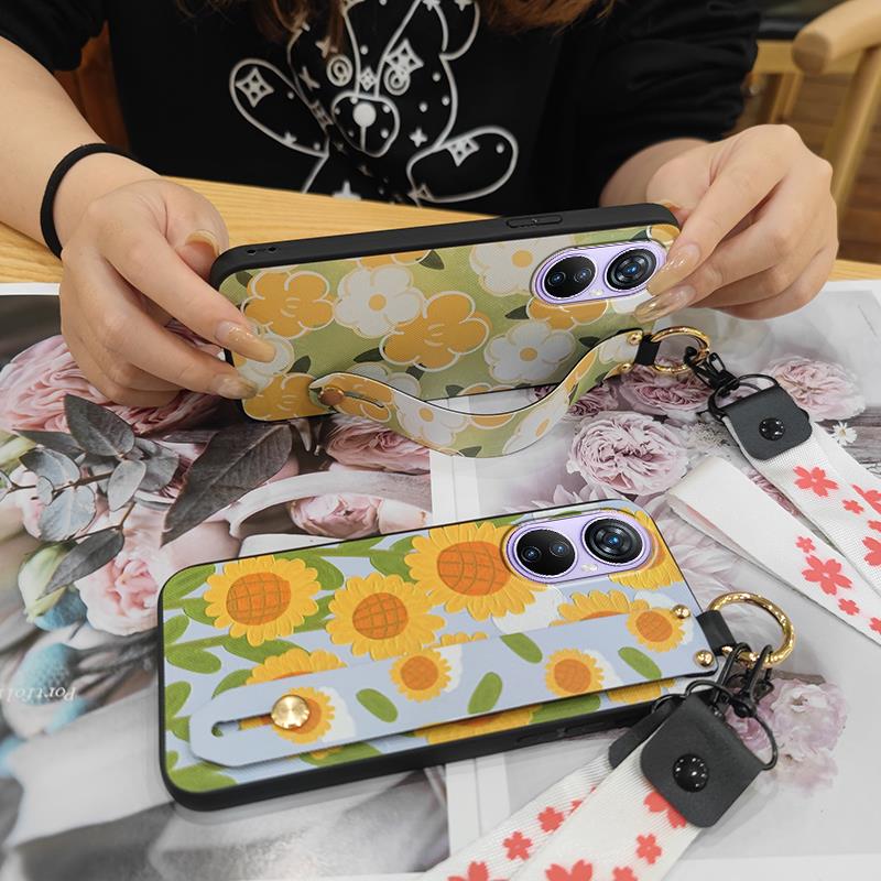Soft case Phone Holder Phone Case For Blackview A200 Pro Waterproof Back Cover Oil Painting Dirt-resistant Protective