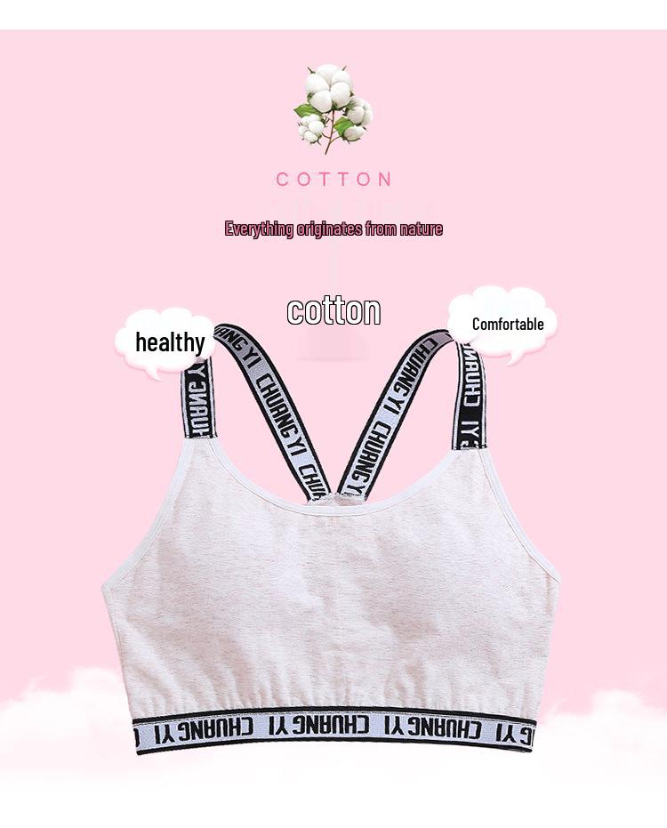 Girl's Training Bra - Cotton Vest for Puberty, Student Friendly, Anti-Nipple Show