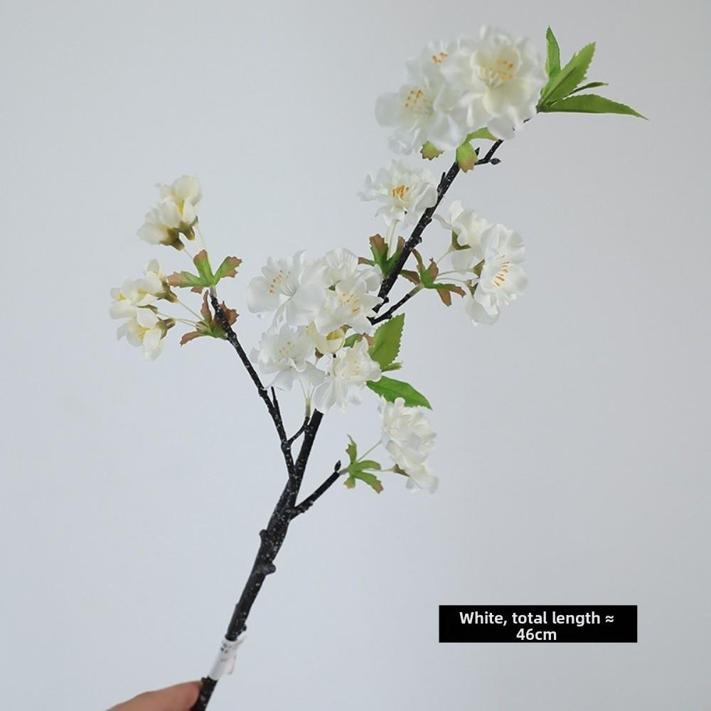Decorative Artificial Sakura Flower Pink Artificial Faux Plants  Floral Arrangement белый