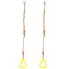 A Pair of   Plastic Children Swing Gym Fitness Exercise Sports Hanging   with Rope Yellow